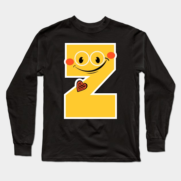 Funny Initial Letter Z - Zany Alphabet Gift for Zestful Kids Long Sleeve T-Shirt by WeAreTheWorld